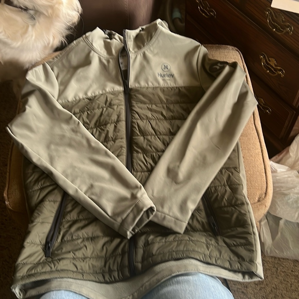 Hurley hooded storm jacket medium